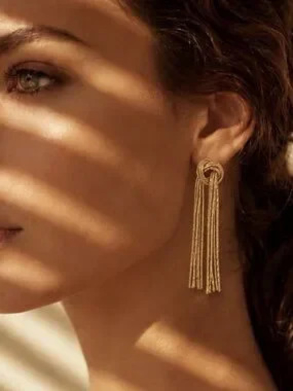 Gold Fringe Tassel Earrings (1108)
